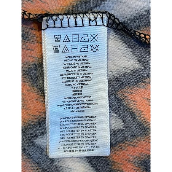 Michael Kors Womens Chevron Button Up Shirt Dress Roll Up Sleeve Red Black SZ 2 - Picture 7 of 8